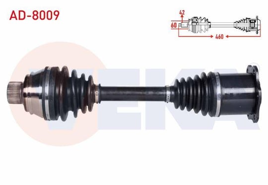 AKS SOL SAG ON AUDI A4 (8K2,B8) 2.0 TDI A-T UZUNLUK 460mm 2007-2015