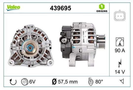 ALTERNATÖR PSA ESKİ 439573 C1 JUMP.P.107 T.AYGO 1.