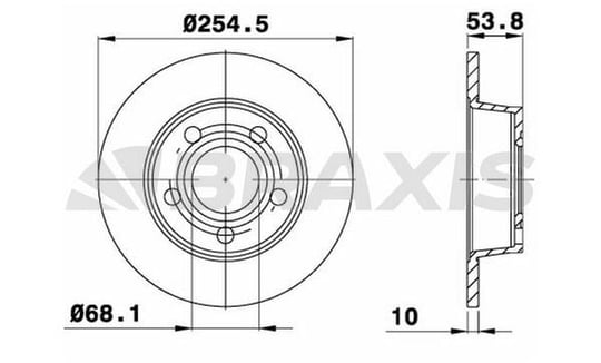 ARKA FREN AYNASI AUDI A6 2,4 / 2,5TDI / 2,8 / 3,0 QUATTRO 04>08