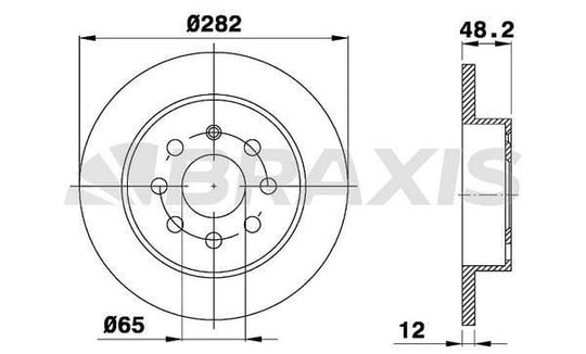 ARKA FREN AYNASI CADDY III 1,4 1,6 1,9TDI 03 / 04>TOURAN 1,6 1,6FSI 1,9TDI 2,0TDI 2,0FSI 02 / 03>