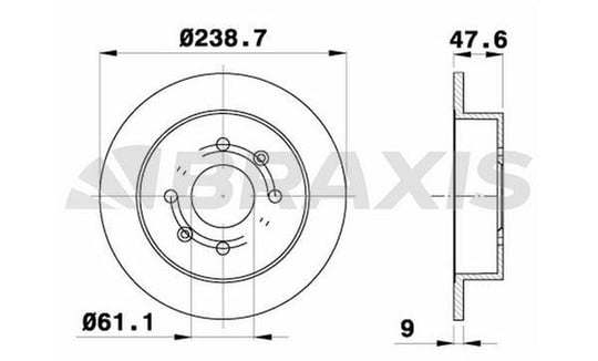 ARKA FREN AYNASI DUZ HONDA JAZZ CITY 02-08 ACCORD 85-99 CIVIC 87-91 (239X4)