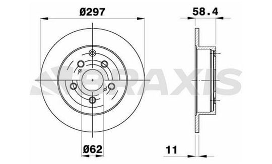 ARKA FREN AYNASI DUZ TOYOTA COROLLA VERSO 09-18 (297X5)