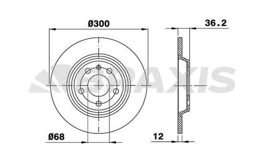 ARKA FREN AYNASI HAVALI AUDI A4 A5 Q5 A6 A7 (300X12) 08>>