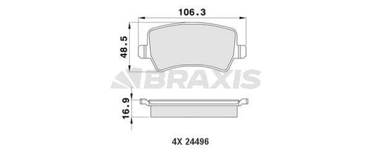 ARKA FREN BALATASI  S-MAX 09> 06> GALAXY III 06> / S60 10> S80 06> V60 V70 06> XC60 08> XC70 06> / RANGE ROVER EVOQUE 11> 