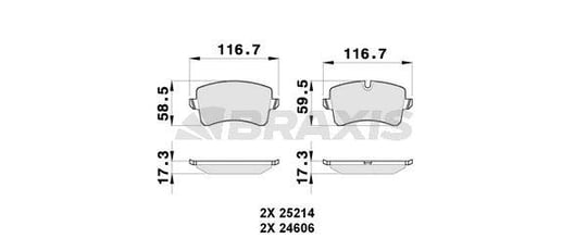 ARKA FREN BALATASI A6 (4G2) A6 AVANT (4G5) 2.8 FSI / 2.8FSI QUATTRO / 2.0TDI / 3.0TDI / 3.0TDI QUATTRO 11 / 10