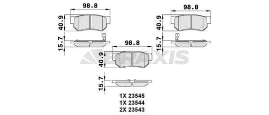 ARKA FREN BALATASI DISK ELANTRA 06-10 / GETZ 02-11 / MATRIX / SANTAFE 01-06 / SONATA 98-05 / SONATA 05-07 / TUCSON 04-08 / SPORTAGE 04-10  / CARENS 06-> / MAGENTIS 04-10