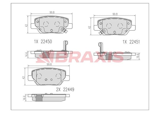 ARKA FREN BALATASI EGEA 1,3D MULTIJET / 1,4 / 1,4LPG / 1,6 / 1,6D MULTIJET