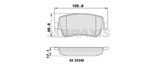 ARKA FREN BALATASI FIAT CROMA I II 1.8 16V MULTIJET. 2.2 16V MULTIJET 1.9D MULTIJET 05>07
