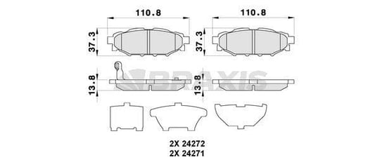 ARKA FREN BALATASI FORESTER 2.0 2.5 09>12 IMPREZA 08>12 OUTBACK 03>11 LEGACY 03>11