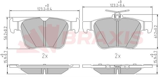 ARKA FREN BALATASI GOLF VII A3 1.2 / 1.4TFSI 1.6 / 2.0TDI 12>
