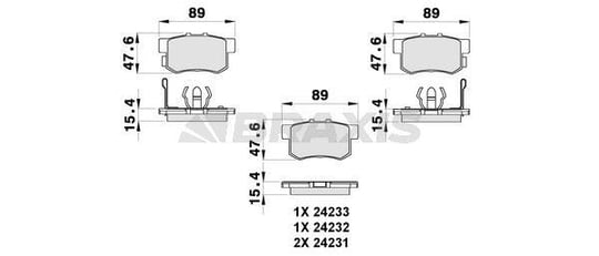 ARKA FREN BALATASI HONDA ACCORD 03-> CRV II 2.2 CTDI 02-06