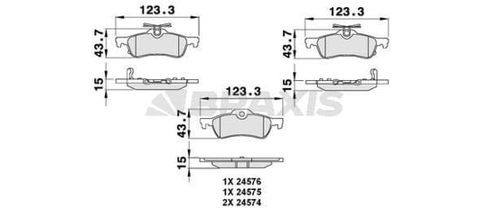 ARKA FREN BALATASI HONDA CIVIC 2012> TOYOTA YARIS 2010>