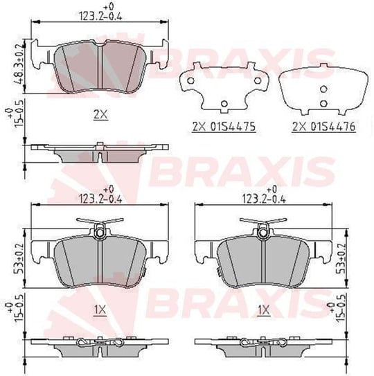 ARKA FREN BALATASI HONDA CIVIC 2017-> GALAXY III 1.5.  2.0. 2.0 TDCI. 2.0 2015> MONDEO V 1.0 . 1.5. 1.5 TDCI. 1.6 TDCI  FOCUS IV 18>