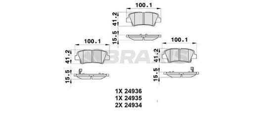 ARKA FREN BALATASI HYUNDAI ACCENT BLUE 11-> ELANTRA 11-> I40 11-> I30 11-> OPTIMA 11-15 RIO 11-> CEED 11-> SOUL 14->  SPORTAGE 16-> SSANGYONG TIVOLI KORANDO XLV 15-> SONATA 07-10 TUCSON 08-10 I20 15-> TUCSON 2015->