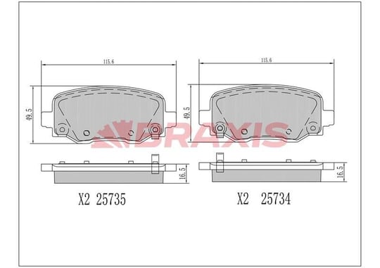ARKA FREN BALATASI JEEP CHEROKEE (KL) 2.0CRD 4X4 14> 2.4 4X4 13>