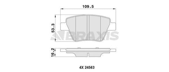 ARKA FREN BALATASI LEON CADDY OCTAVIA 1.4TSI / 1.6 / 1.8TSI / 1.9TDI / 2.0 09 / 04>