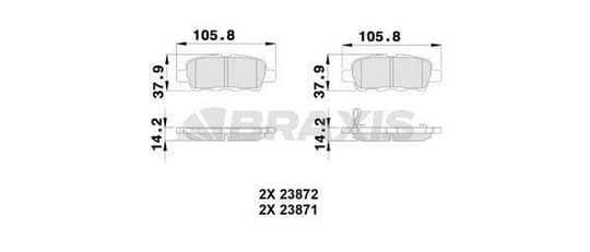 ARKA FREN BALATASI NISSAN QASHQAI J10 07-13 XTRAIL 07-13 PARTHFINDER 13-> KOLEOS 08-> JUKE 10->SUZUKI GRAND VITARA 08->