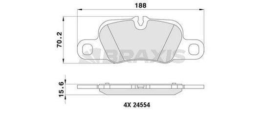 ARKA FREN BALATASI PORSCHE PANAMERA 970 911 14>