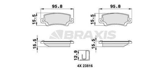 ARKA FREN BALATASI TOYOTA COROLLA 1.4 1.6 VVTI BENZINLI 2003-2007