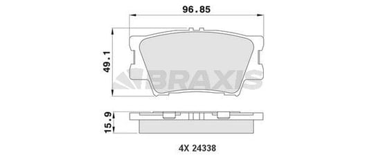 ARKA FREN BALATASI TOYOTA RAV 4 III 06-11 CAMRY 06-11