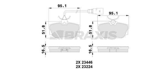 ARKA FREN BALATASI TRANSPORTER T4 96>04 FISLI