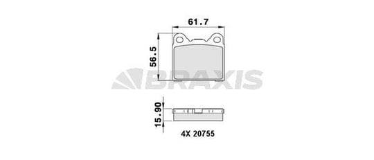 ARKA FREN BALATASI VOLVO 850, S70, V70 240 2,3, 2,4 D, 740 2,0, 2,3, 2,3 16V