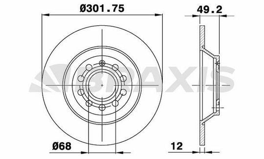 ARKA FREN DISK AYNASI A6 2.0 / 2.4 / 2.7 / 3.0 / 3.0 QUATTRO 05>