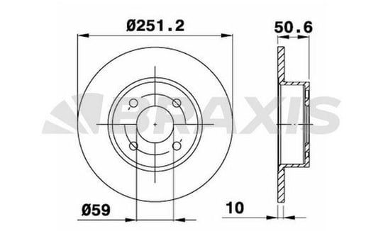 ARKA FREN DISK AYNASI BRAVO II LINEA 1.4T JET 1.6D 2.0D 06> STILO CROMA 1.6 / 1.9D (251.5MM)