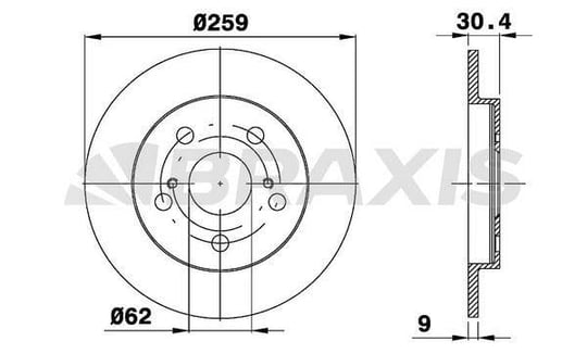 ARKA FREN DISK AYNASI DUZ AURIS COROLLA VVT I 1.4 1.6 07>11 259X5