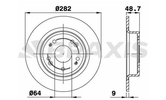 ARKA FREN DISK AYNASI DUZ HONDA ACCORD 09-14 (282X5)