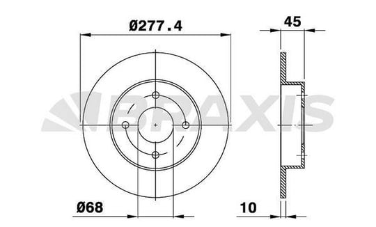 ARKA FREN DISK AYNASI DUZ NISSAN PRIMERA (P11) 1.6 2.0 96-02 (278X4)