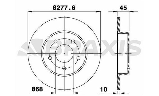 ARKA FREN DISK AYNASI DUZ PRIMERA P12 03-10 (278X5)