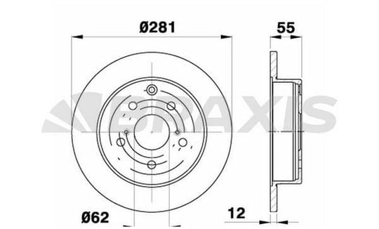 ARKA FREN DISK AYNASI DUZ TOYOTA RAV 4 III VVT-I 06-13 (281X5)
