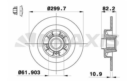 ARKA FREN DISK AYNASI DUZ VEL SATIS (BJO) 2.016V TURBO / 2.2DCI / 3.0DCI / 3.5 V6 06 / 02>