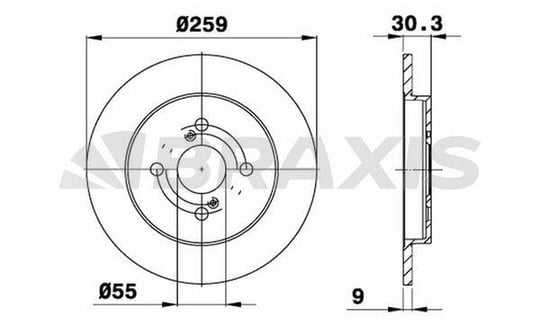ARKA FREN DISK AYNASI DUZ YARIS II 06>11 260X4