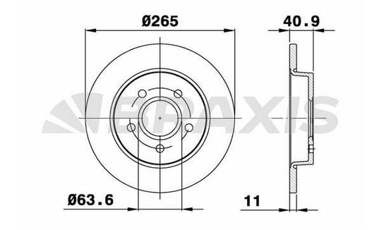 ARKA FREN DISK AYNASI FOCUS II 04 /> FOCUS II C MAX 03>07 C MAX 07 /> 1.6TI 16V / 1.6TDCI / 1.8 MAZ