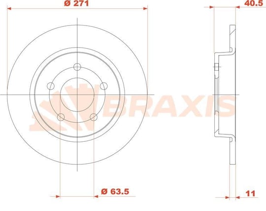 ARKA FREN DISK AYNASI FOCUS III CB8 11>14 FOCUS IIII CEW 14> DÜZ 271mm
