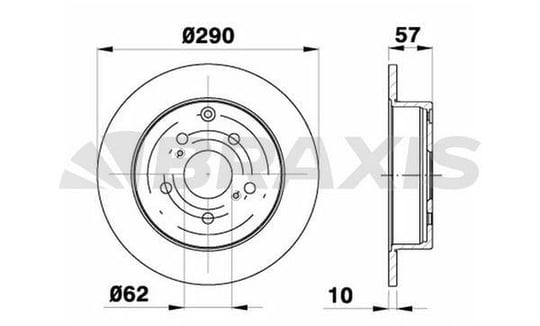 ARKA FREN DISK AYNASI HAVALI COROLLA 1.6 1.8 2.0 VERSO D 4D 04>09 290X5