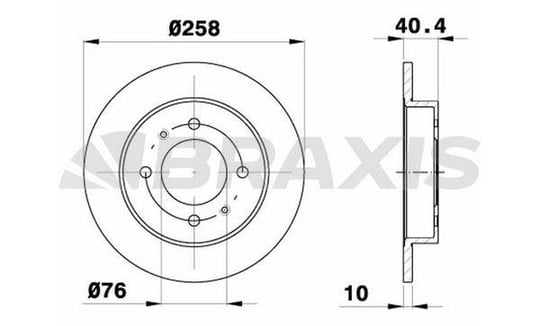 ARKA FREN DISK AYNASI HYUNDAI ELANTRA 1.6 1.8 2.0 00-06 LANTRA 90-95 258X4
