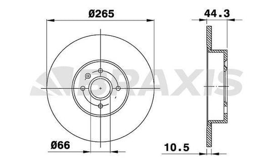 ARKA FREN DISK AYNASI LGN 1.8 2.0 2.2 D (93 / 03.01) SAFRANE 2.0 2.2 (4.92 / 7.96) / (265x10.5x4DL)