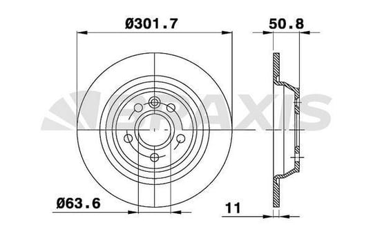 ARKA FREN DISK AYNASI MONDEO IV S MAX GALAXY KUGA 1.6TI / 1.6TDCI / 1.8TDCI / 2.0 / 2.0TDCI / 2.2T /  EVOQUE 12-18 302mm