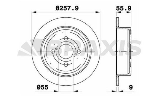 ARKA FREN DISKI (AYNASI) DUZ TOYOTA COROLLA VVTI BENZINLI 02-07 (258X4)