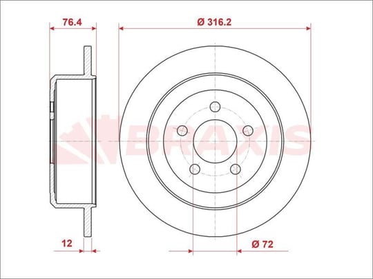 ARKA FREN DISKI JEEP CHEROKEE 08>   DODGE NITRO 06>12