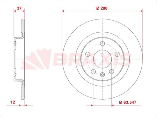 ARKA FREN DISKI VOLVO XC40 17 > 280mm