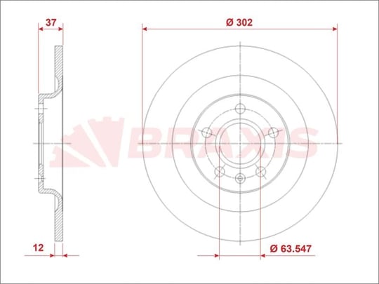 ARKA FREN DISKI VOLVO XC40 17>