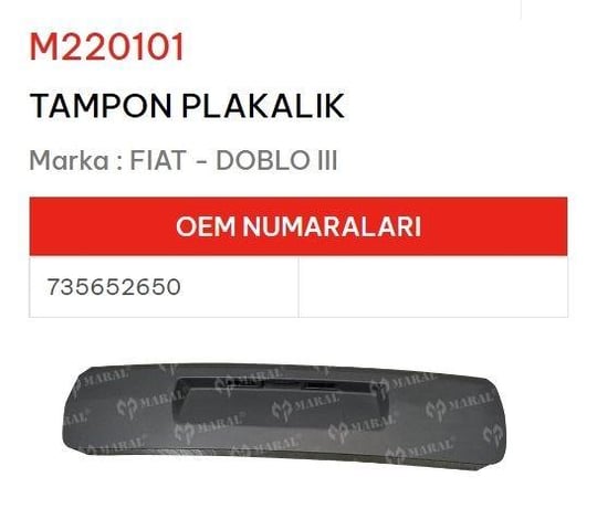ARKA PLAKALIK BAGAJ KAPLAMASI DOBLO III TEK KAPI