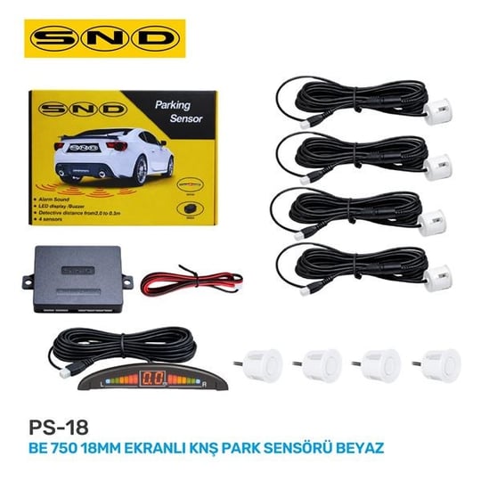 BE 750 18MM EKRANLI KNŞ PARK SENSÖRÜ BEYAZ