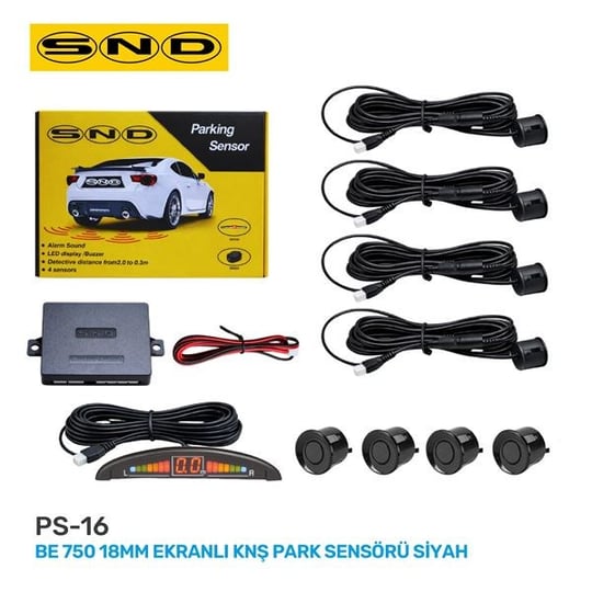 BE 750 18MM EKRANLI KNŞ PARK SENSÖRÜ SİYAH