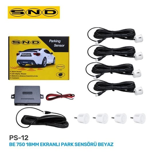 BE 750 18MM EKRANLI PARK SENSÖRÜ BEYAZ