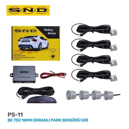 BE 750 18MM EKRANLI PARK SENSÖRÜ GRİ
